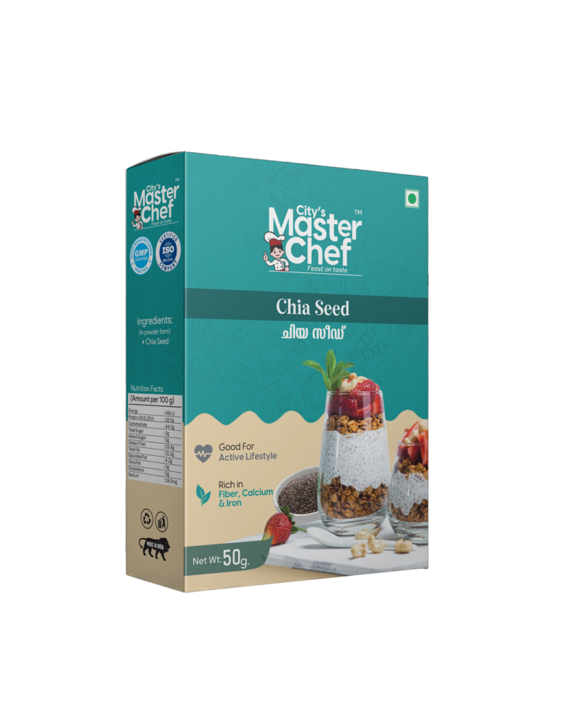 Premium quality chia seeds rich in fiber, omega-3, and protein for healthy recipes