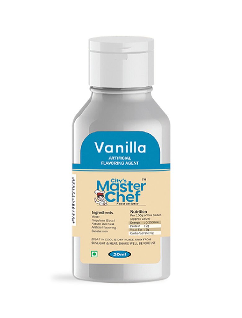 City’s Master Chef Vanilla Essence for baking and desserts – 20ml flavoring bottle