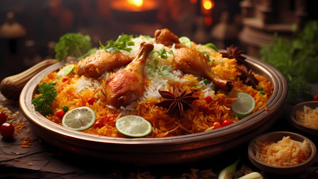 City’s Master Chef chicken Kabsa made with the best Kabsa masala mix, garnished with lime, herbs, and aromatic spices.