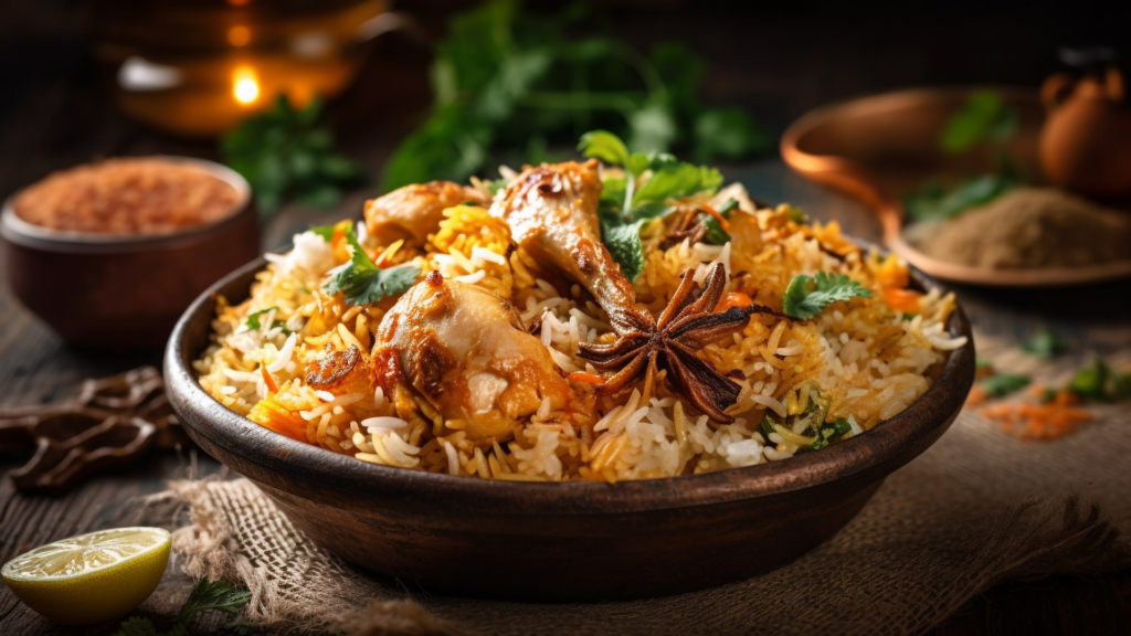 City’s Master Chef chicken Kabsa made with the best Kabsa masala mix, served with star anise, fresh herbs, and fragrant rice.