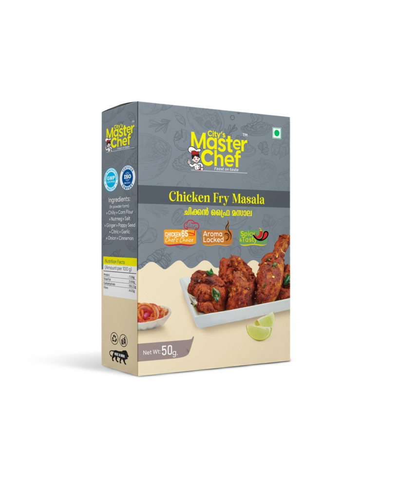 Chicken Fry Masala packet with crispy fried chicken image on the front