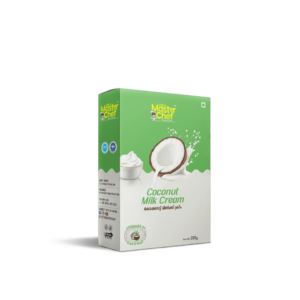 City’s Master Chef Coconut Milk Cream pack with fresh coconut splash, premium cooking cream for curries, desserts, and gravies.