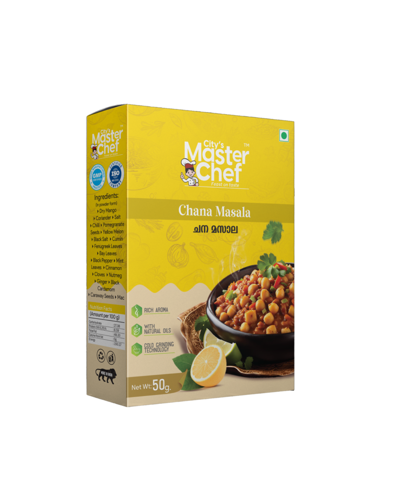 City’s Master Chef Chana Masala spice mix 50g box for authentic curry