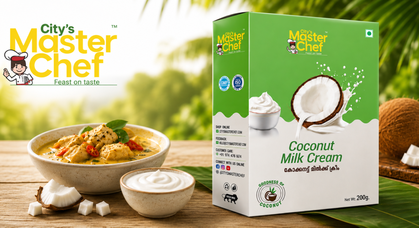 City’s Master Chef Coconut Milk Cream 200g with coconut and creamy curry